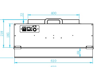 FFU fan filter unit 615×615 clean room ceiling FFU (inner rotor 400 aluminum impeller)
