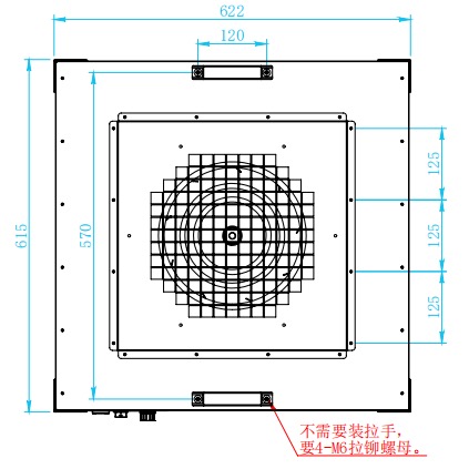 FFU fan filter unit 615×615 clean room ceiling FFU (inner rotor 400 aluminum impeller)